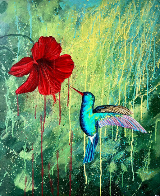 In the Rain | Acrylic on Canvas | 2025