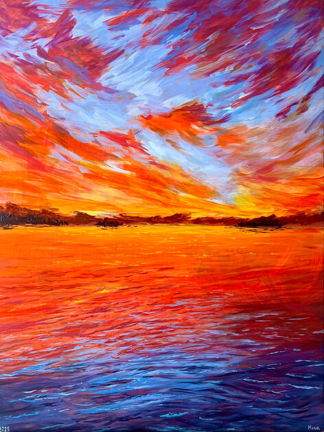 The World Keeps Spinning | Acrylic on Panel | 2025