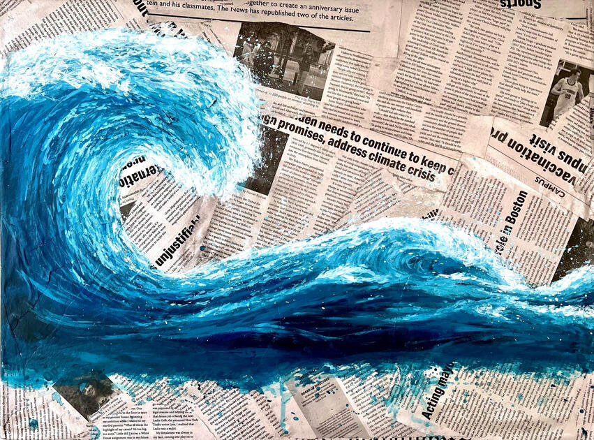 Inevitable | Acrylic and Newspaper on Canvas | 2022